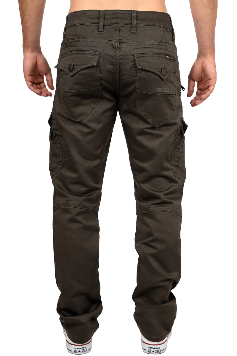 Herren Straight Fit Jeans Mid Waist CD424 - Khaki