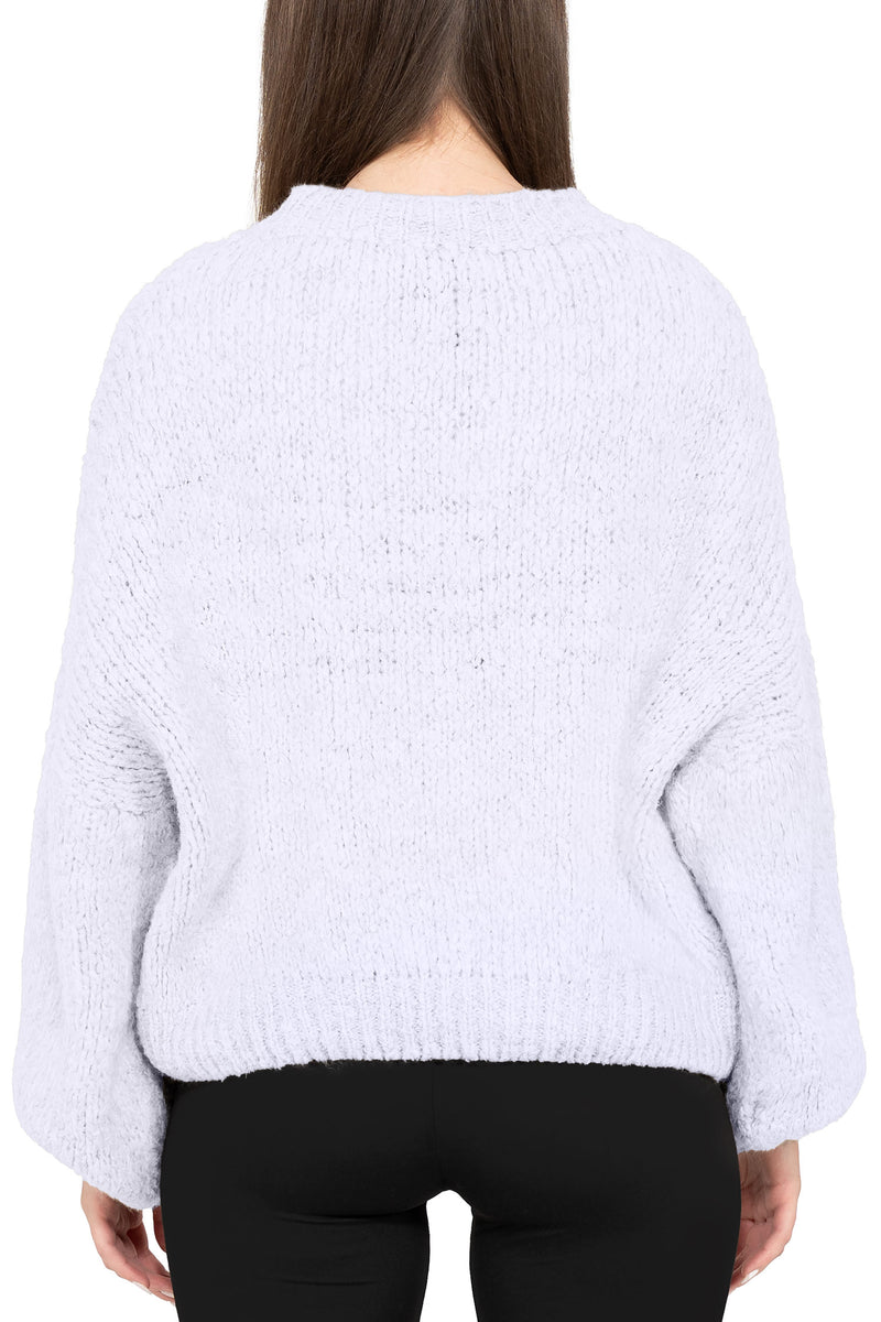 Damen Relaxed Fit Strickpullover 25RSW089 - Purple