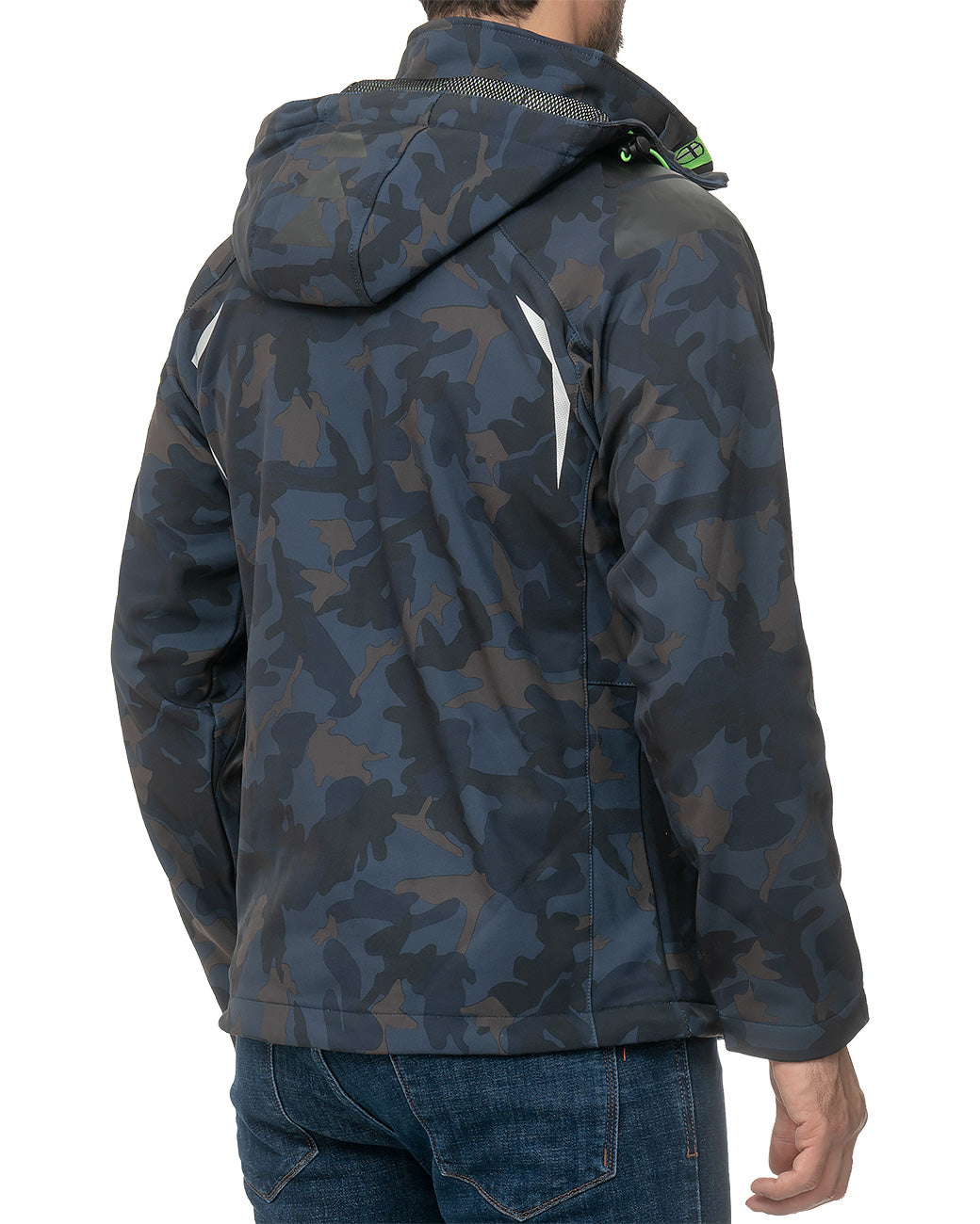 Herren Regular Fit Softshelljacke techno men - Navy-Green