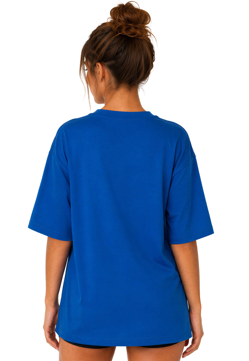 Damen Oversized T-Shirt 25RSW070 Navy Blue - mehrfarbig