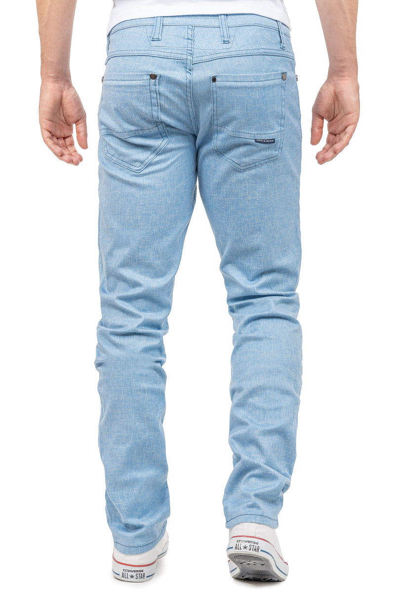 Herren Slim Fit Hose Mid Waist CD840 - Blue