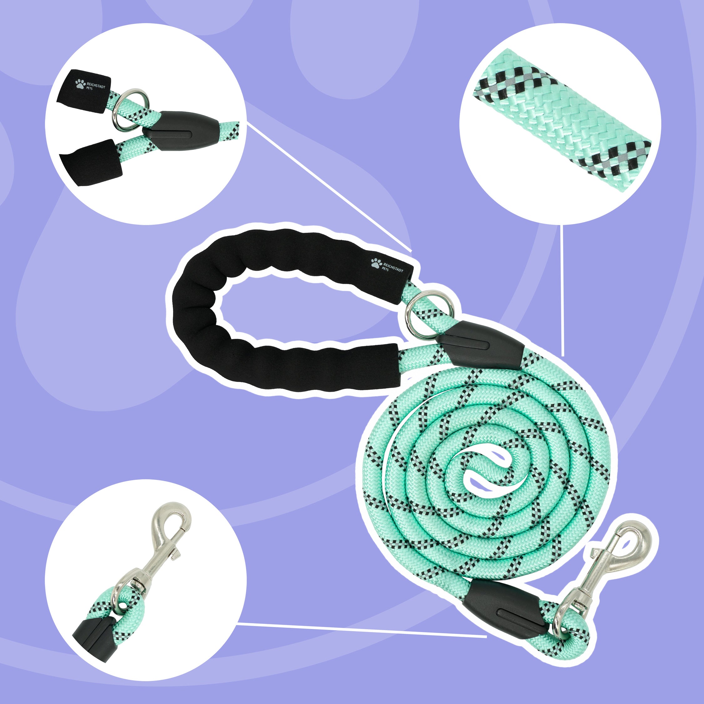 RS Pets Hundeleine Nylon 25RSP084 - Turquoise