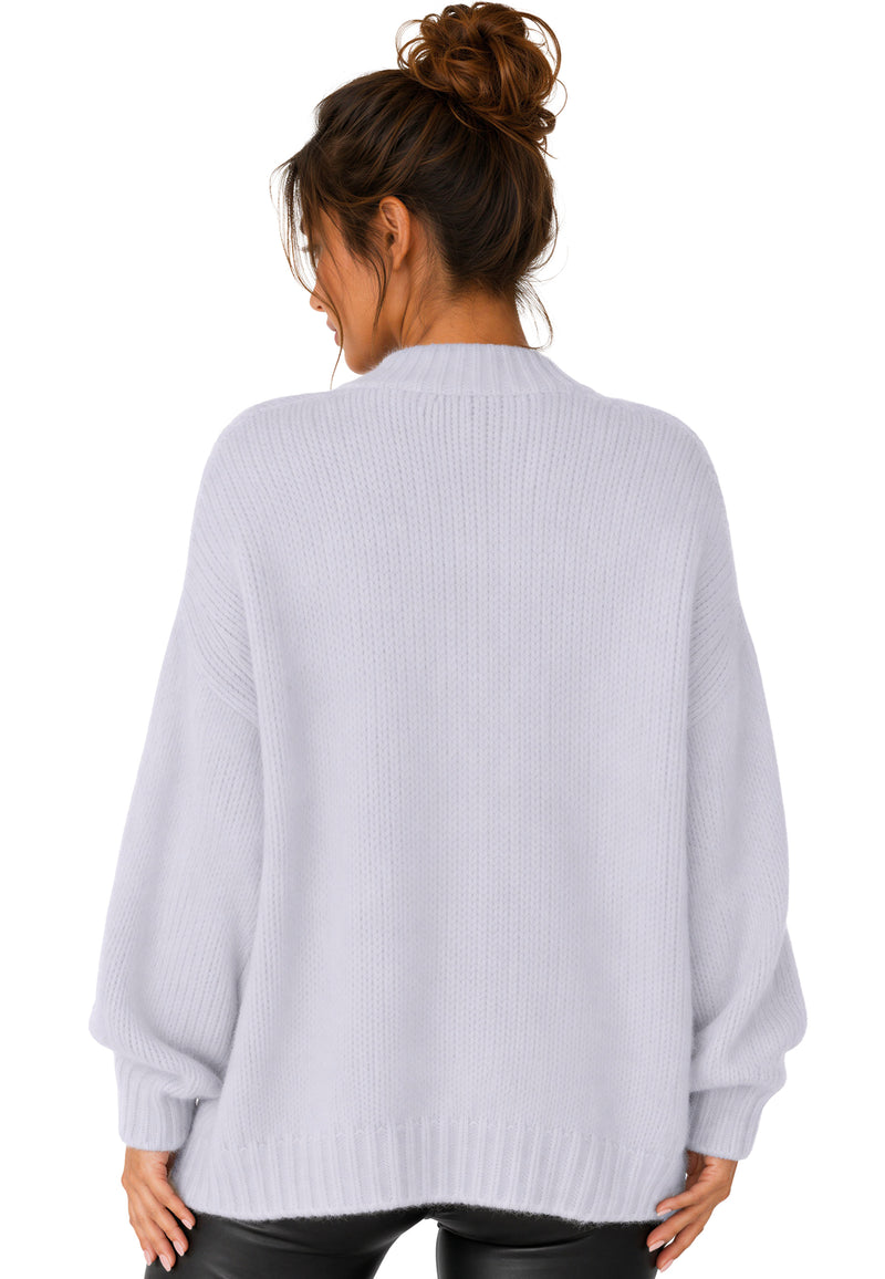 Damen Relaxed Fit Strickjacke 25RSW094 - Purple