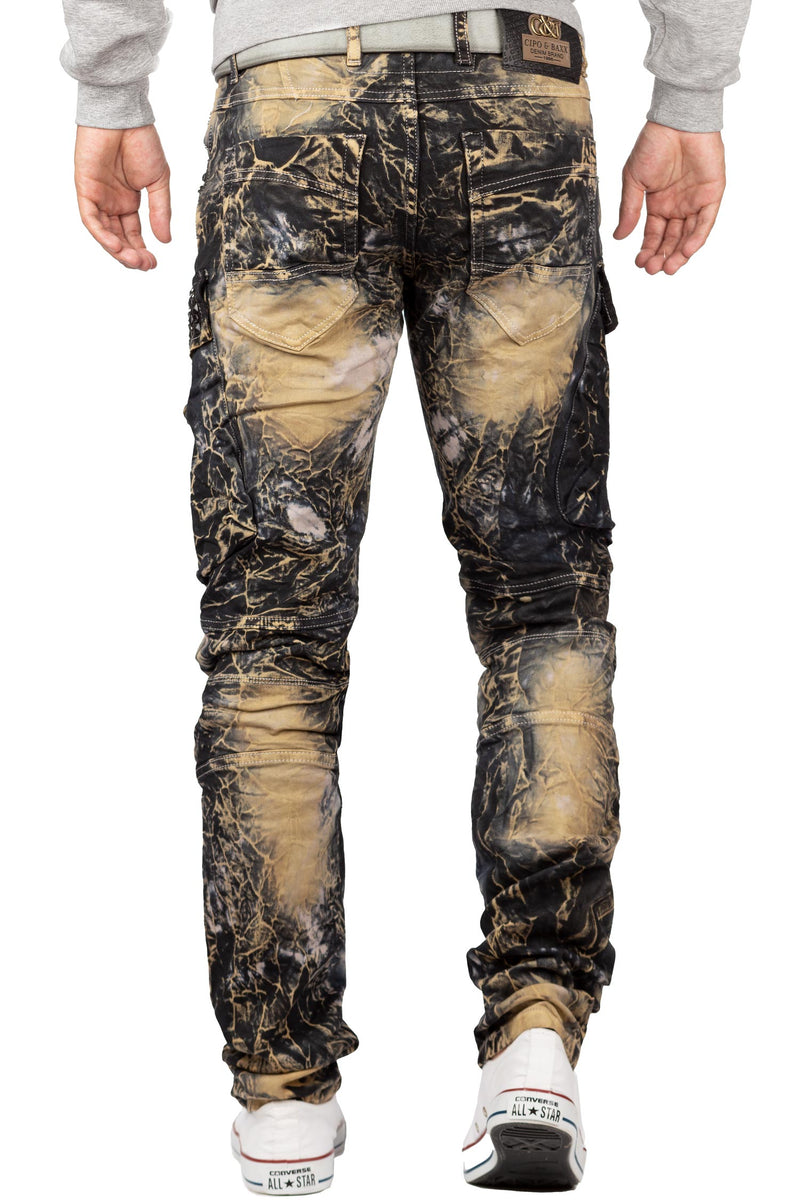 Herren Regular Fit Jeans Stonewashed CD494 - Khaki