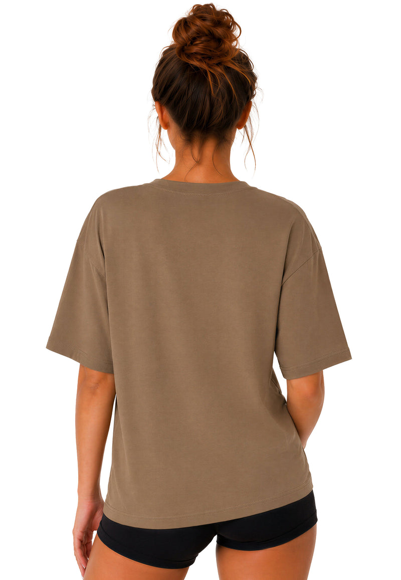 Damen Regular Fit T-Shirt Shoulder Drop 25RSW071 - Khaki