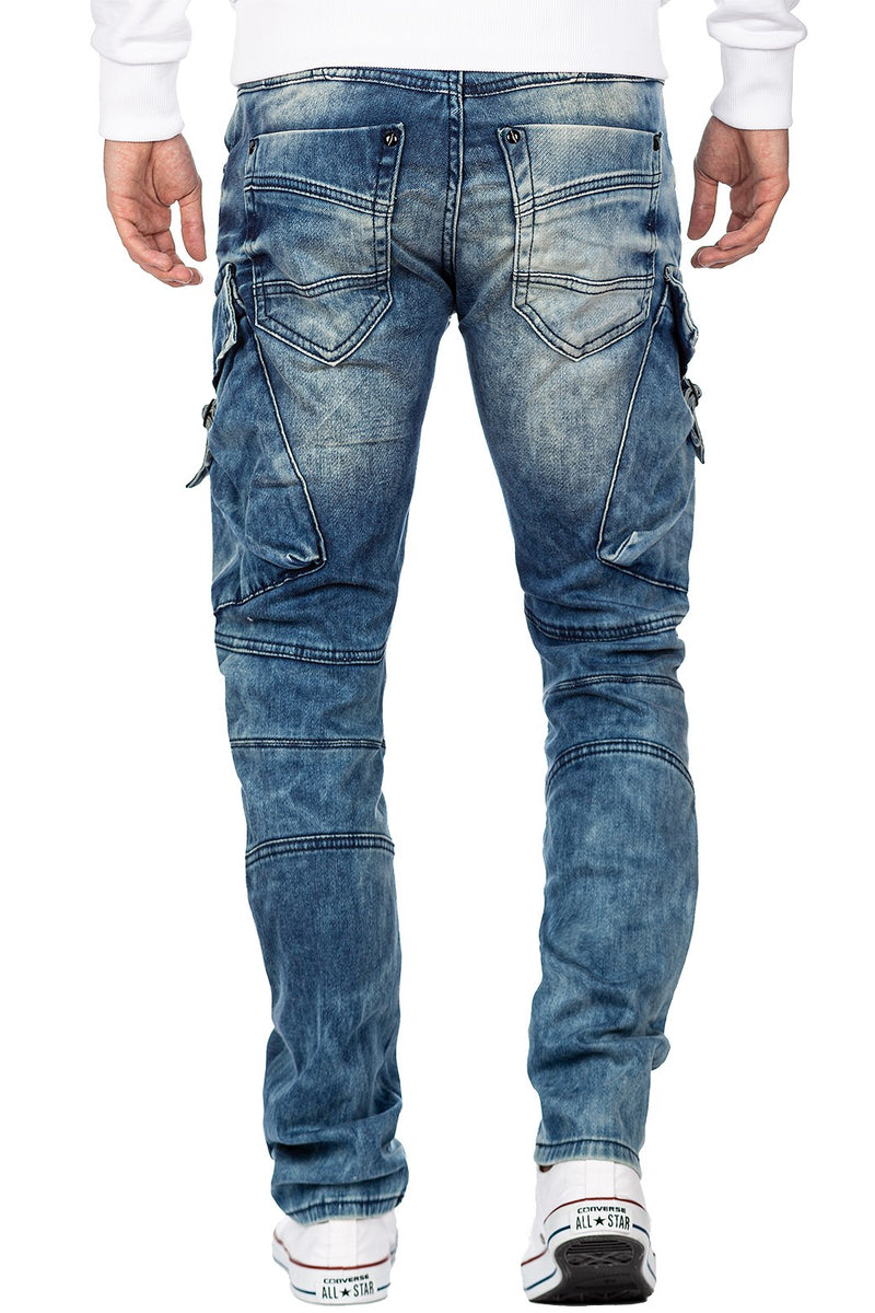 Herren Regular Fit Jeans Stonewashed CD523 - Blue