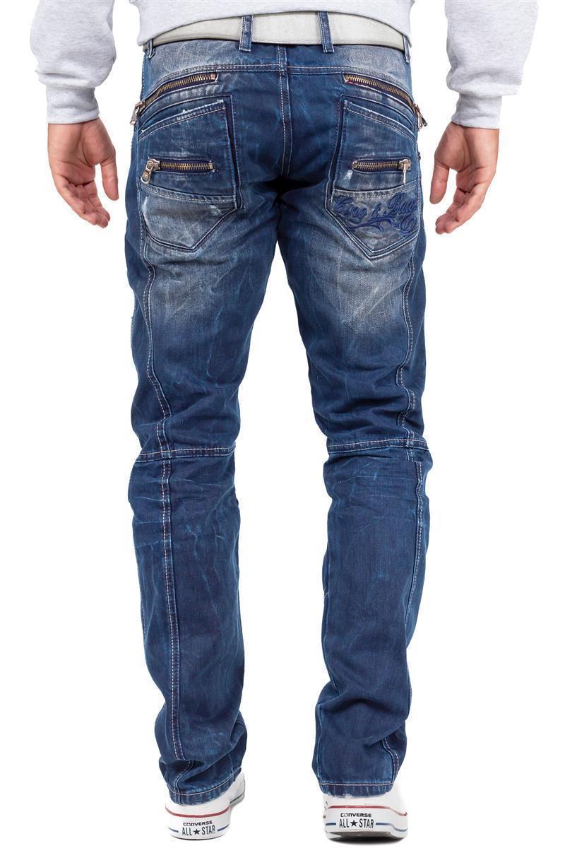 Herren Regular Fit Jeans Stonewashed C0768 - Blue