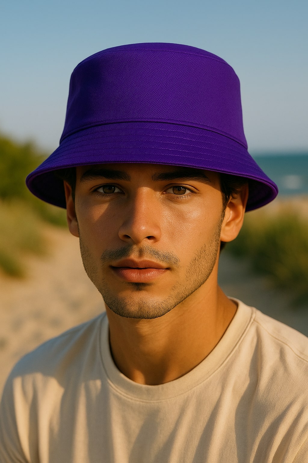 Herren Regular Fit Anglerhut 25RS074 - Dark Purple