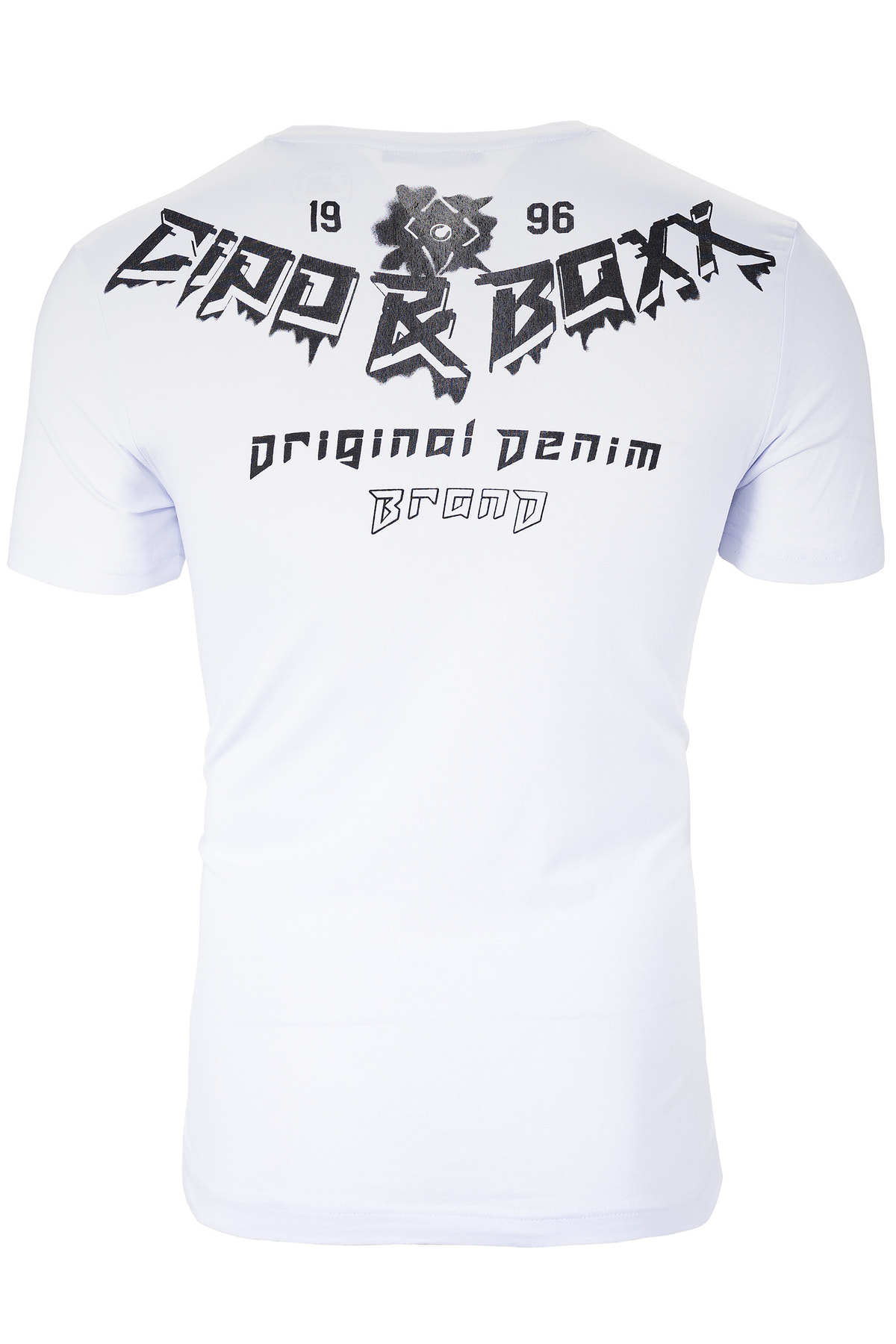 Herren Slim Fit T-Shirt in White – Cipo & Baxx – Ansicht 2