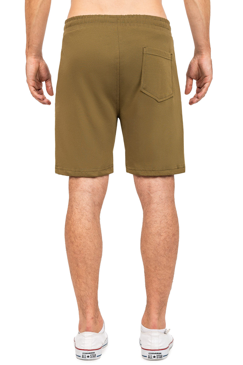 Herren Regular Fit Shorts Marken-Stick 23RS043 - Khaki