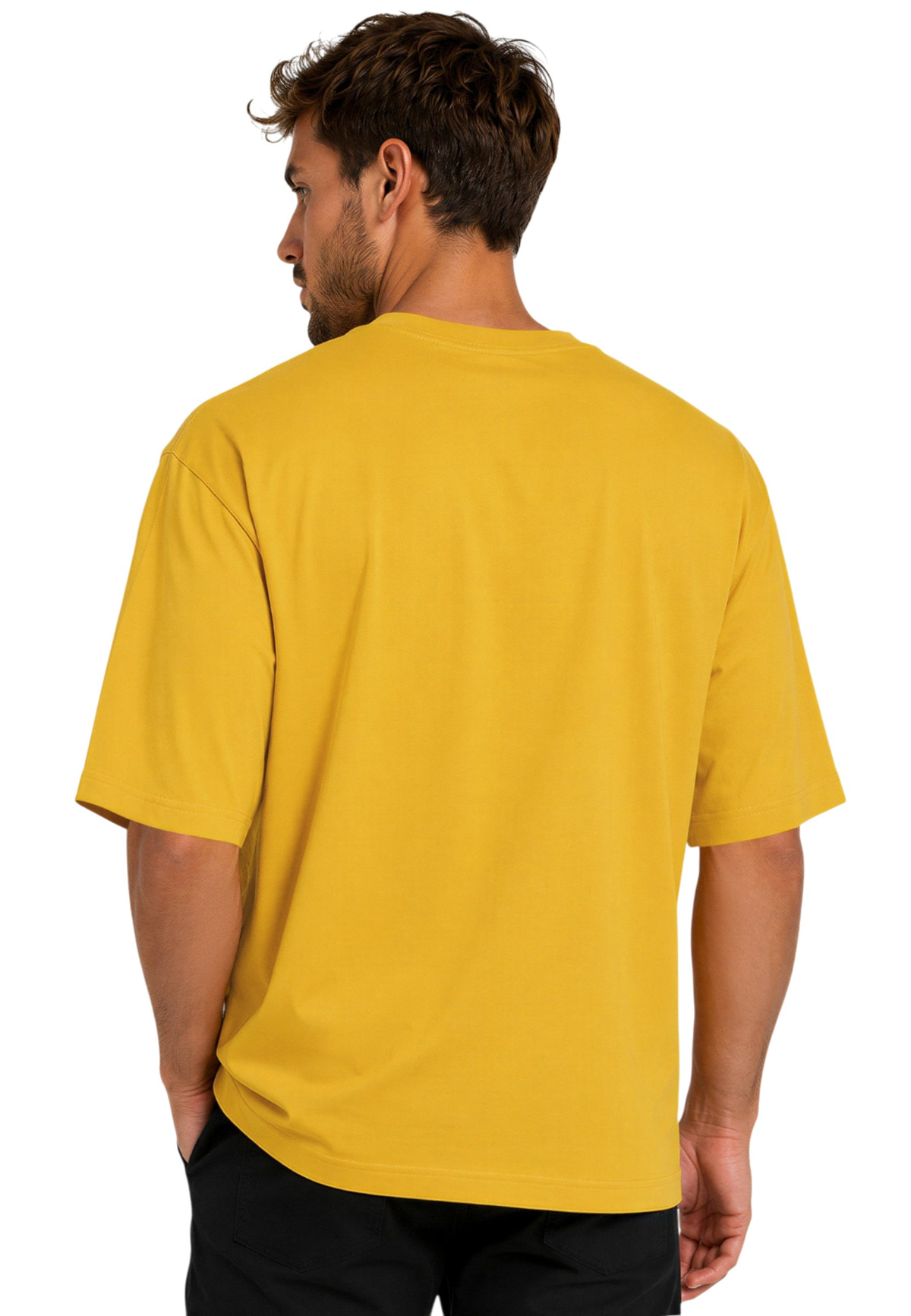 Herren Relaxed Fit T-Shirt in Yellow – Reichstadt – Ansicht 2