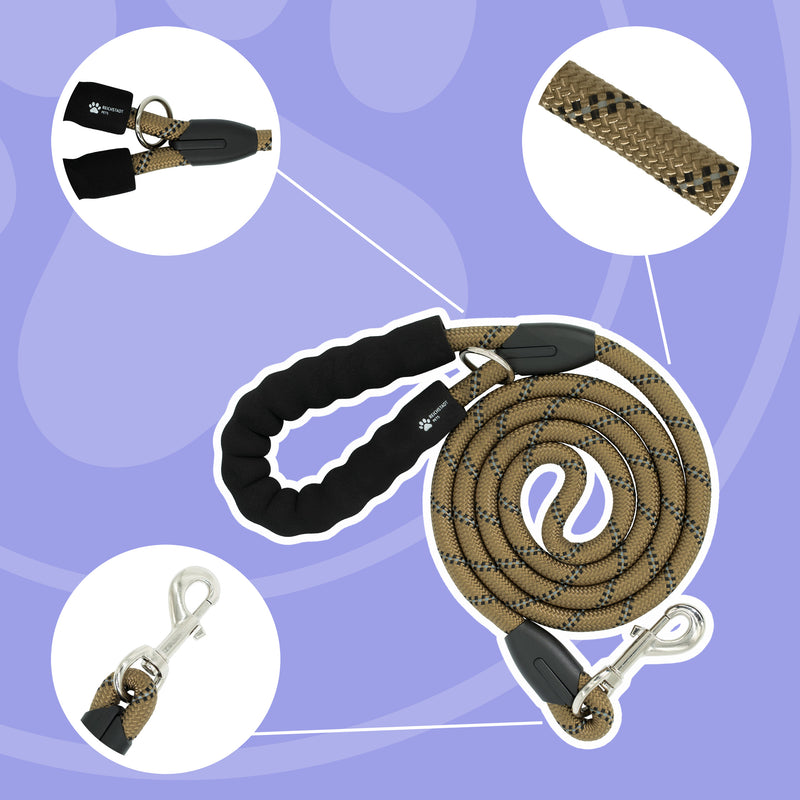 RS Pets Hundeleine Nylon 25RSP084 - Brown