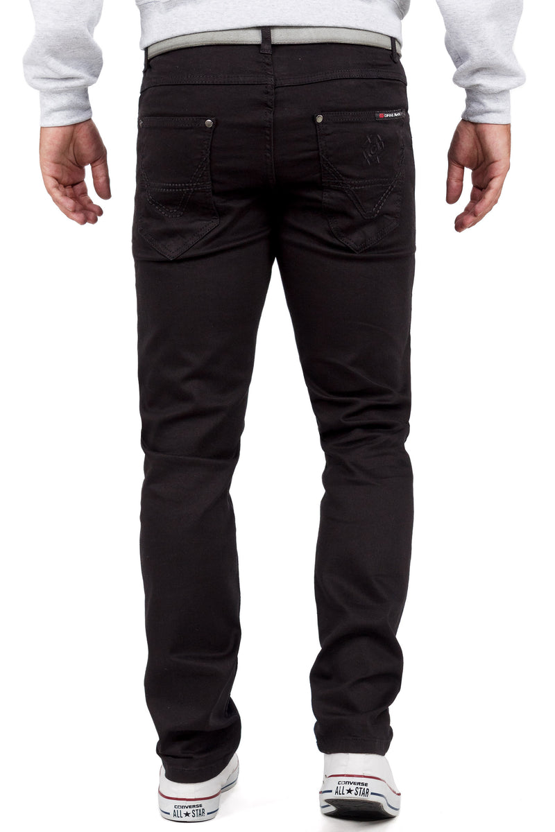 Herren Slim Fit Jeans Stonewashed CD533 - Black