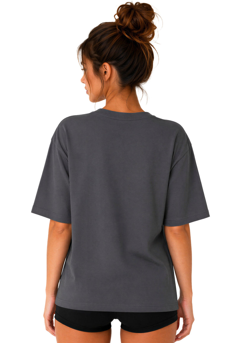 Damen Regular Fit T-Shirt Shoulder Drop 25RSW071 - Dark Grey