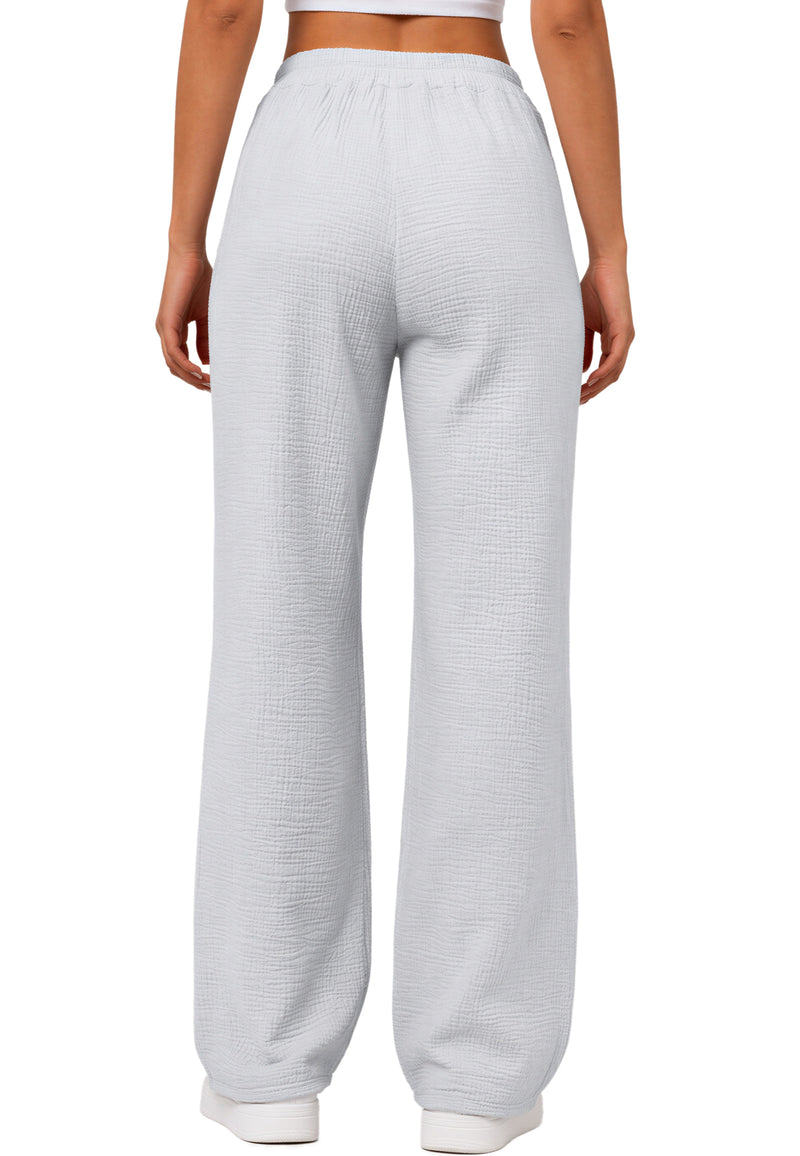 Damen Oversized Hose Musselin 25RSW082 - Grey