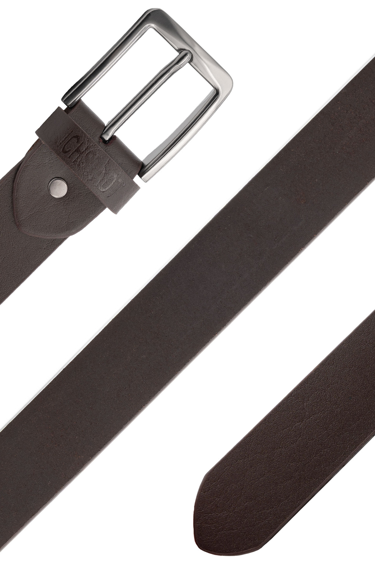 Herren Fashion Gürtel Echtleder in Dark Brown – Reichstadt – Ansicht 2