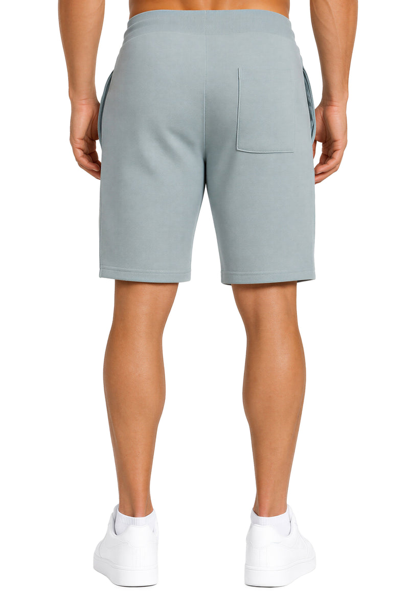 Herren Regular Fit Shorts Marken-Stick 23RS036 - Grey