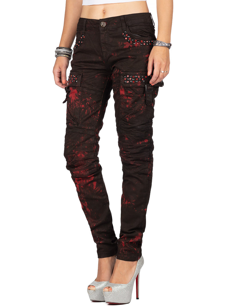 Damen Regular Fit Jeans WD385 - Bordeaux