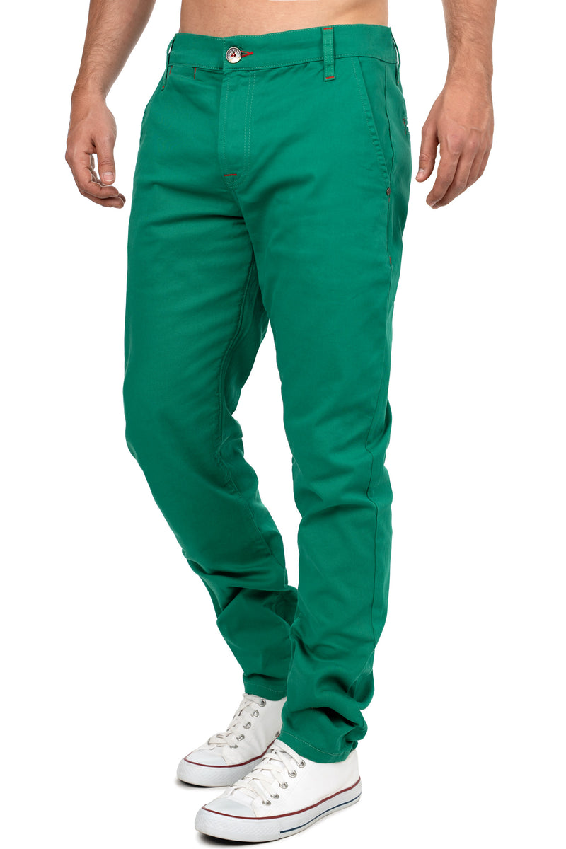 Herren Regular Fit Hose Mid Waist CD842 - Green