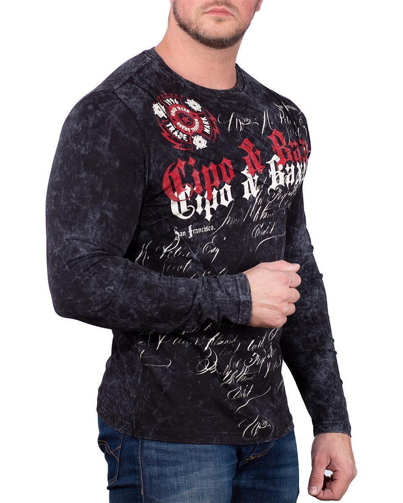 Herren Regular Fit Longsleeve CL489 - Black