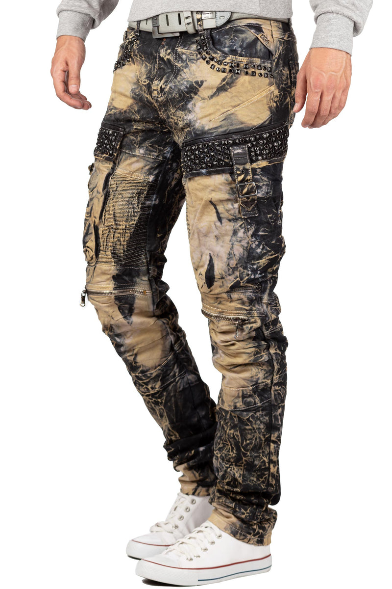 Herren Regular Fit Jeans Stonewashed CD494 - Khaki