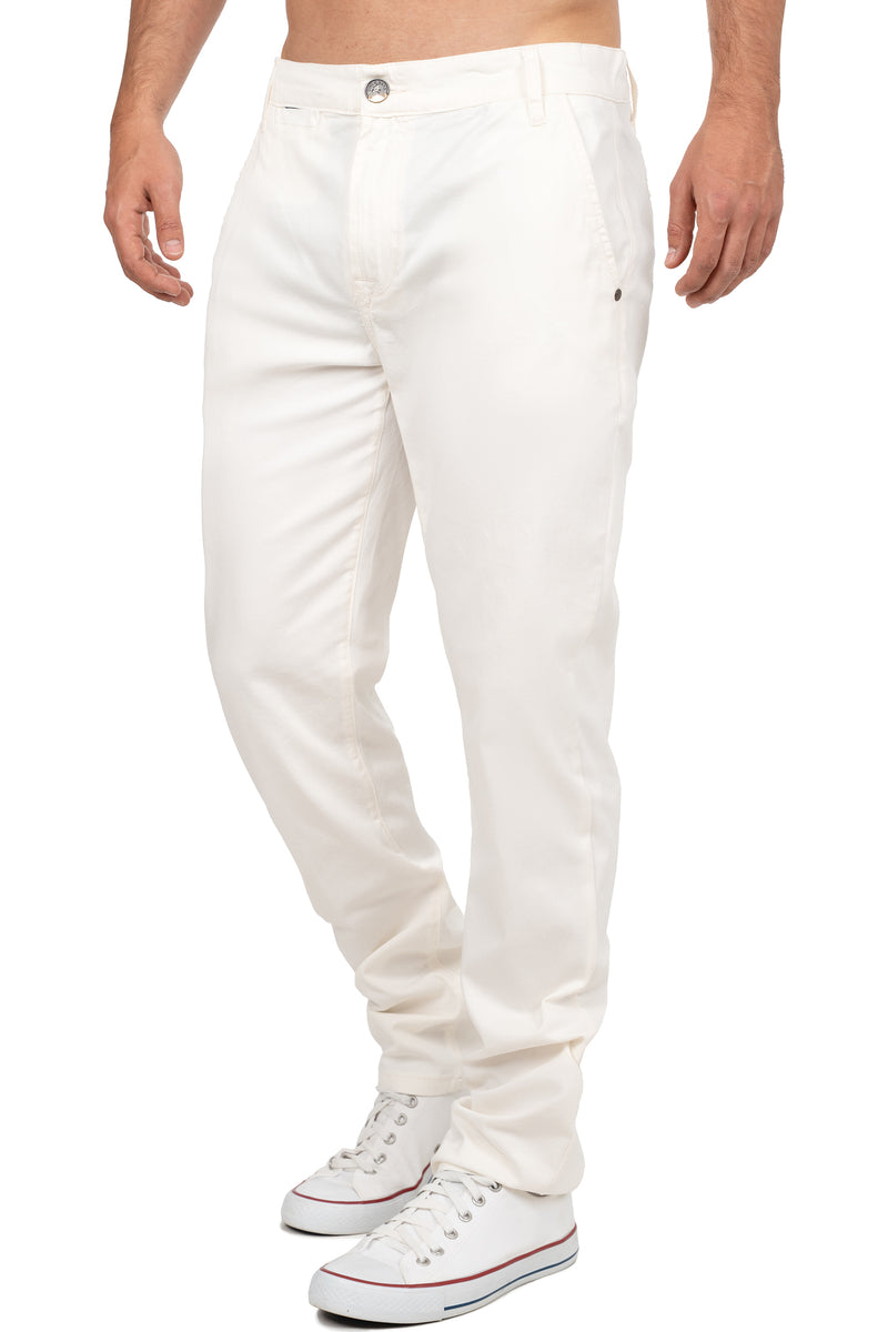 Herren Regular Fit Hose Mid Waist CD842 - White