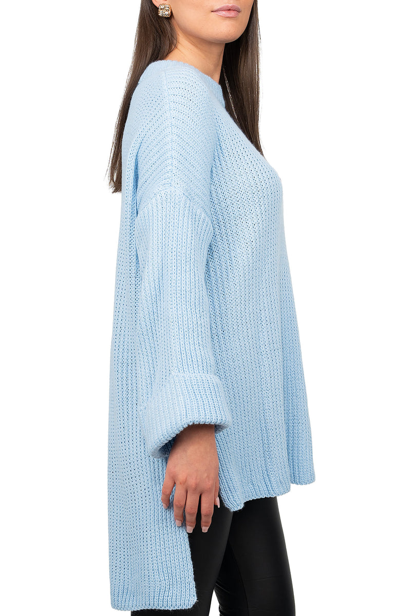 Damen Relaxed Fit Pullover 25RSW067 - Baby Blue