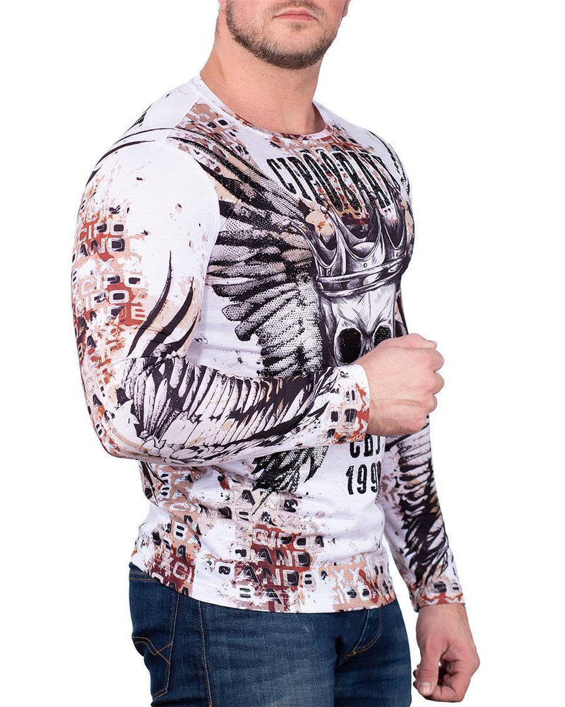 Herren Regular Fit Longsleeve CL494 - White