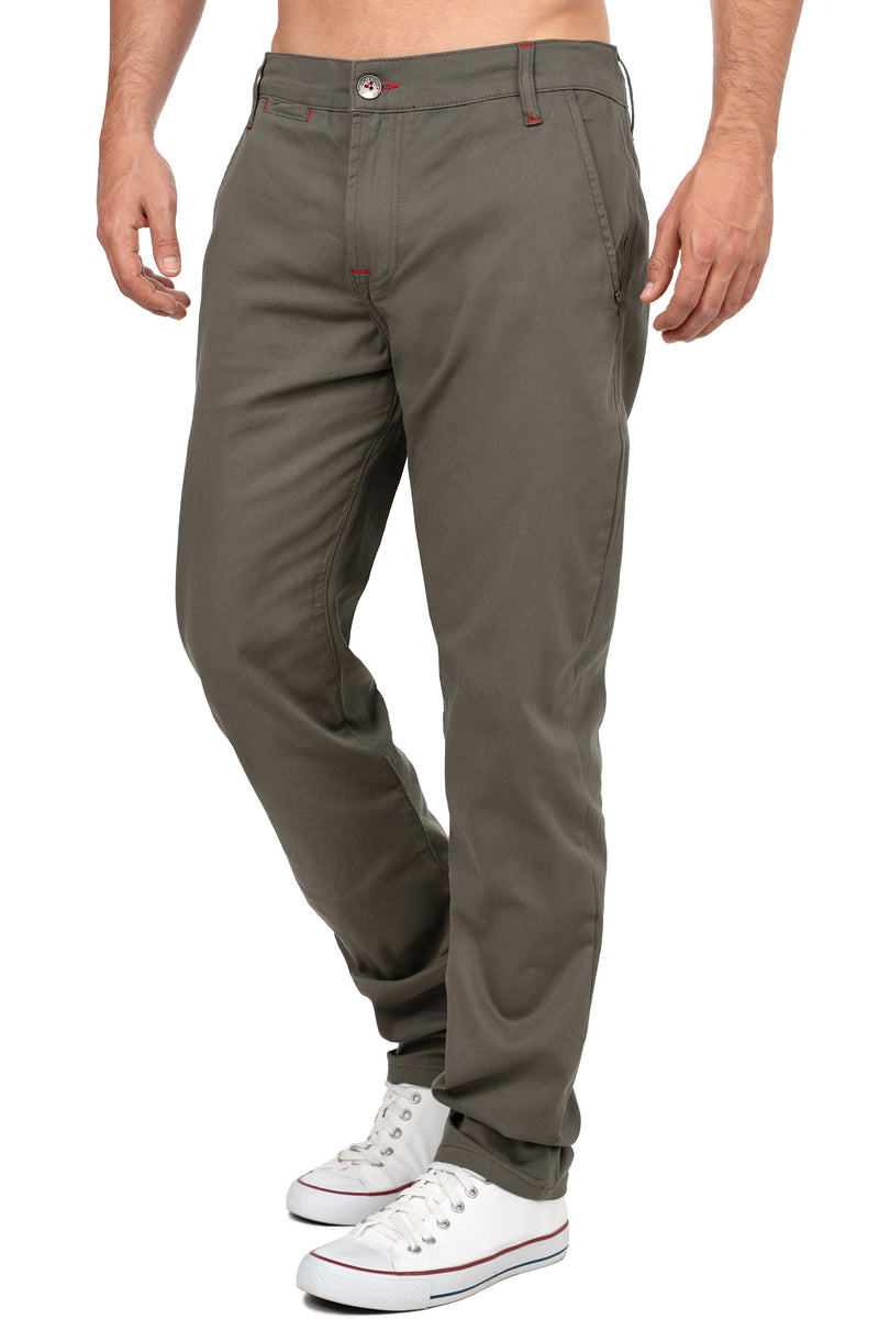 Herren Regular Fit Hose Mid Waist CD842 - Khaki