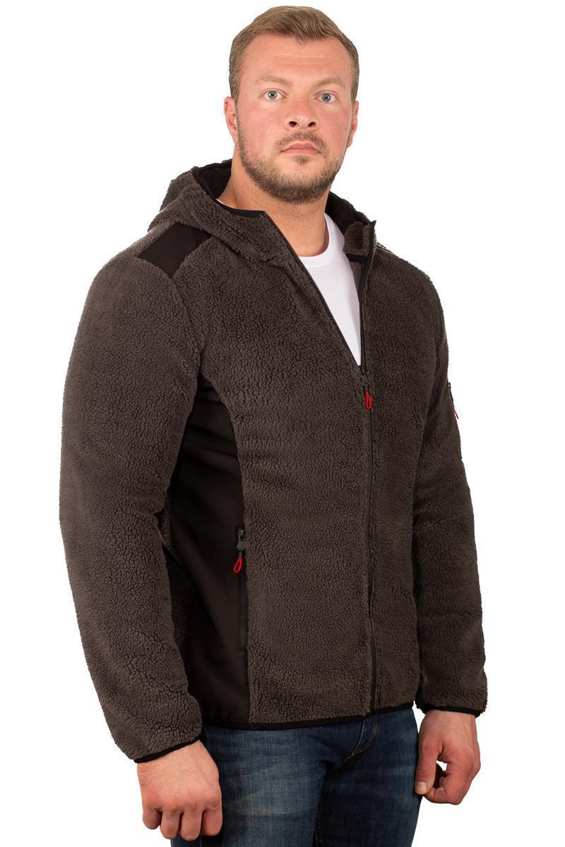 Herren Regular Fit Fleecesjacke tufour - Blended Grey