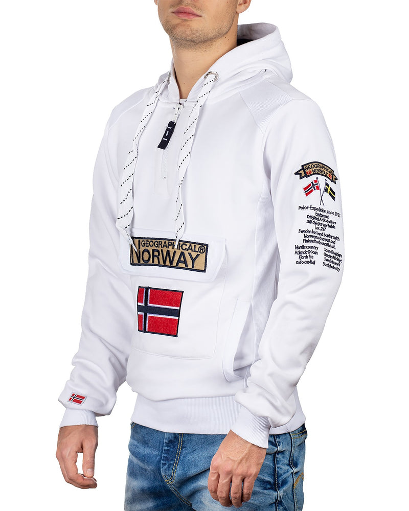 Herren Regular Fit Hoodie gymclass men - White
