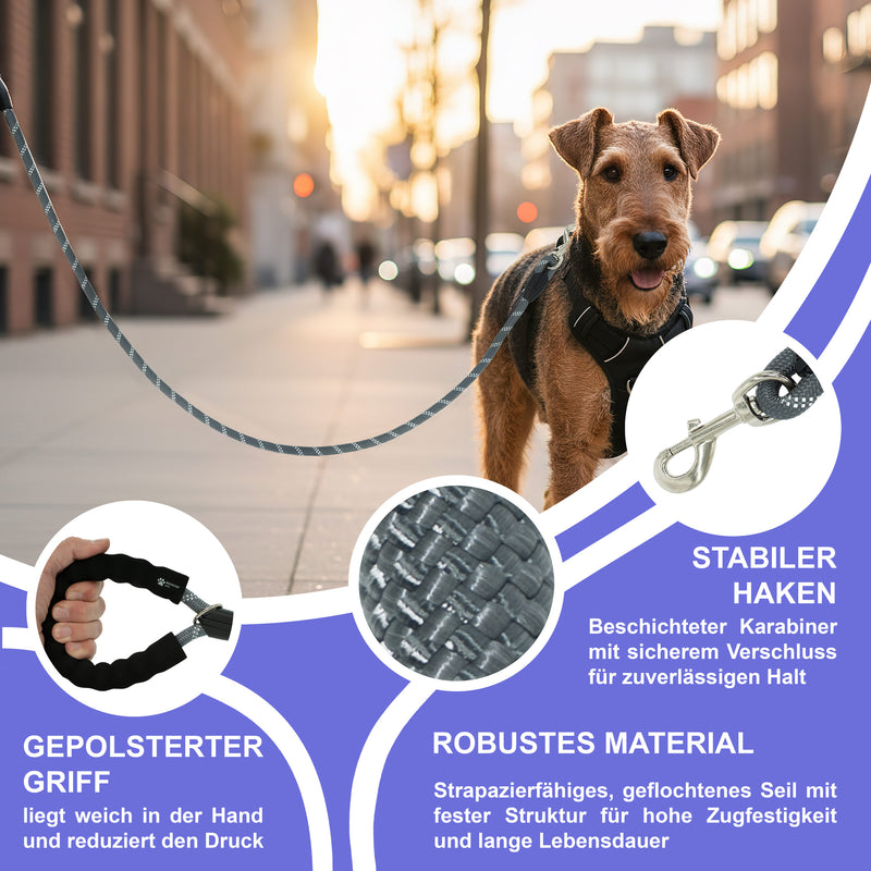 RS Pets Hundeleine Nylon 25RSP084 - Grey