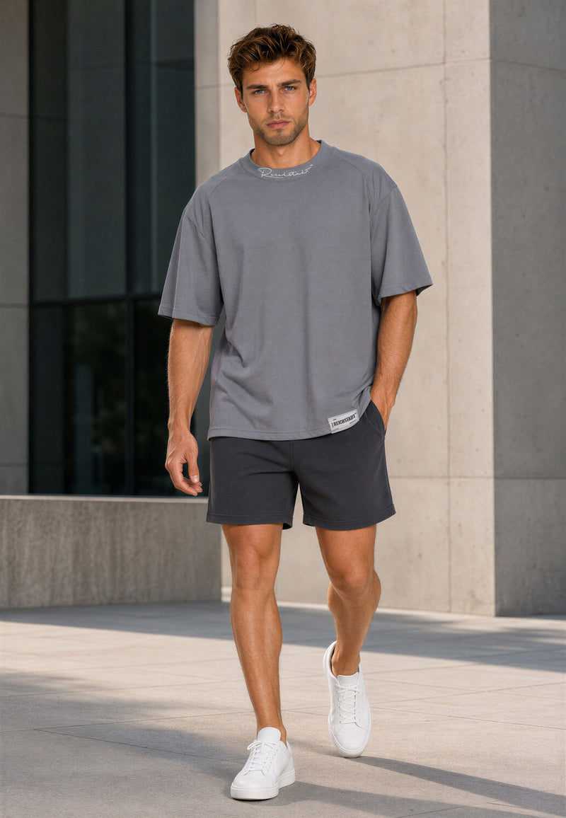 Herren Relaxed Fit T-Shirt 23RS041 - Dark Grey