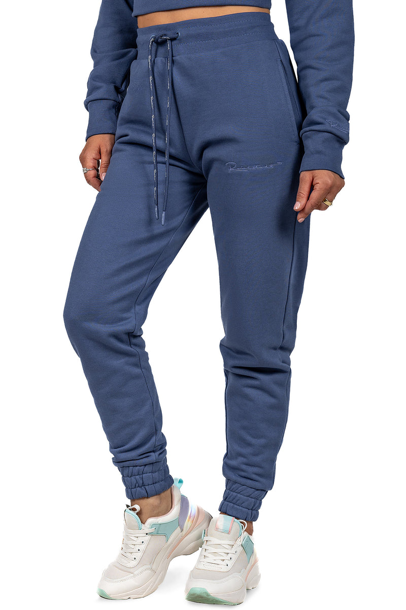 Damen Slim Fit Jogginghose Marken-Stick 23RSW039 - Dark Blue