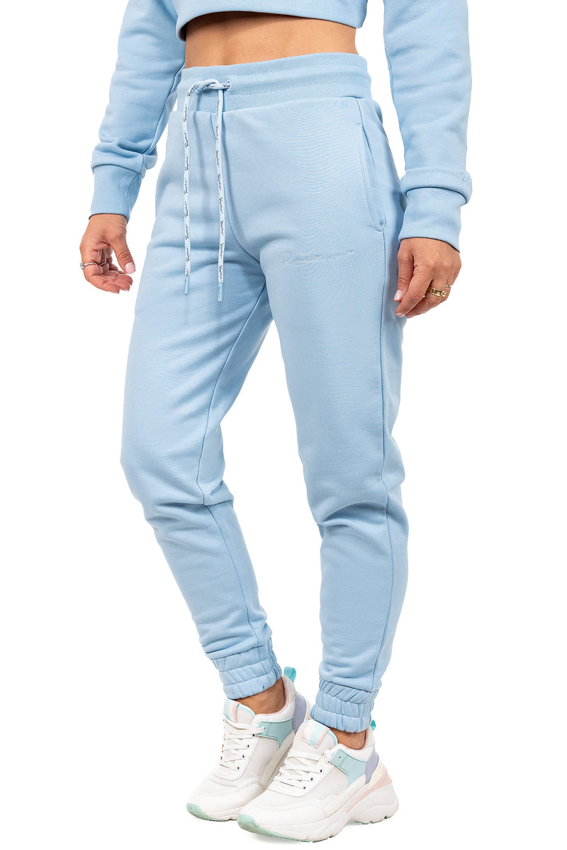 Damen Slim Fit Jogginghose Marken-Stick 23RSW039 - Baby Blue