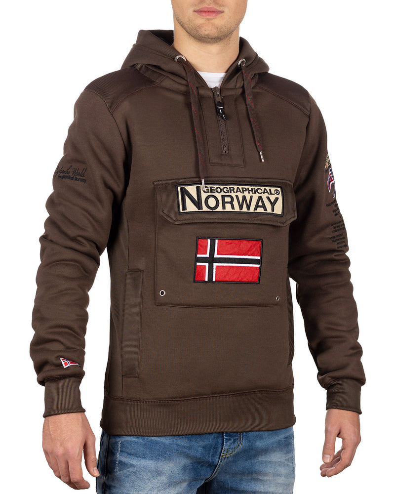 Herren Regular Fit Hoodie gymclass men - Brown