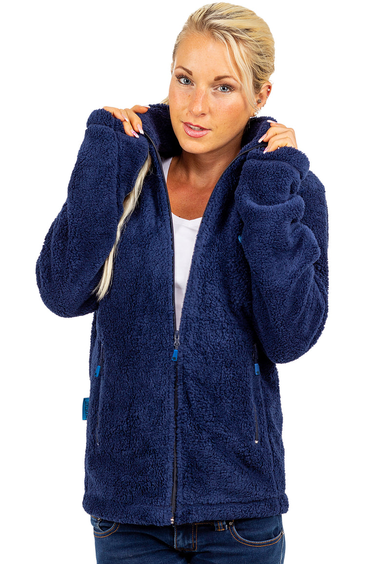 Damen Regular Fit Fleecejacke Kuschelige 22RSW002 - Navy