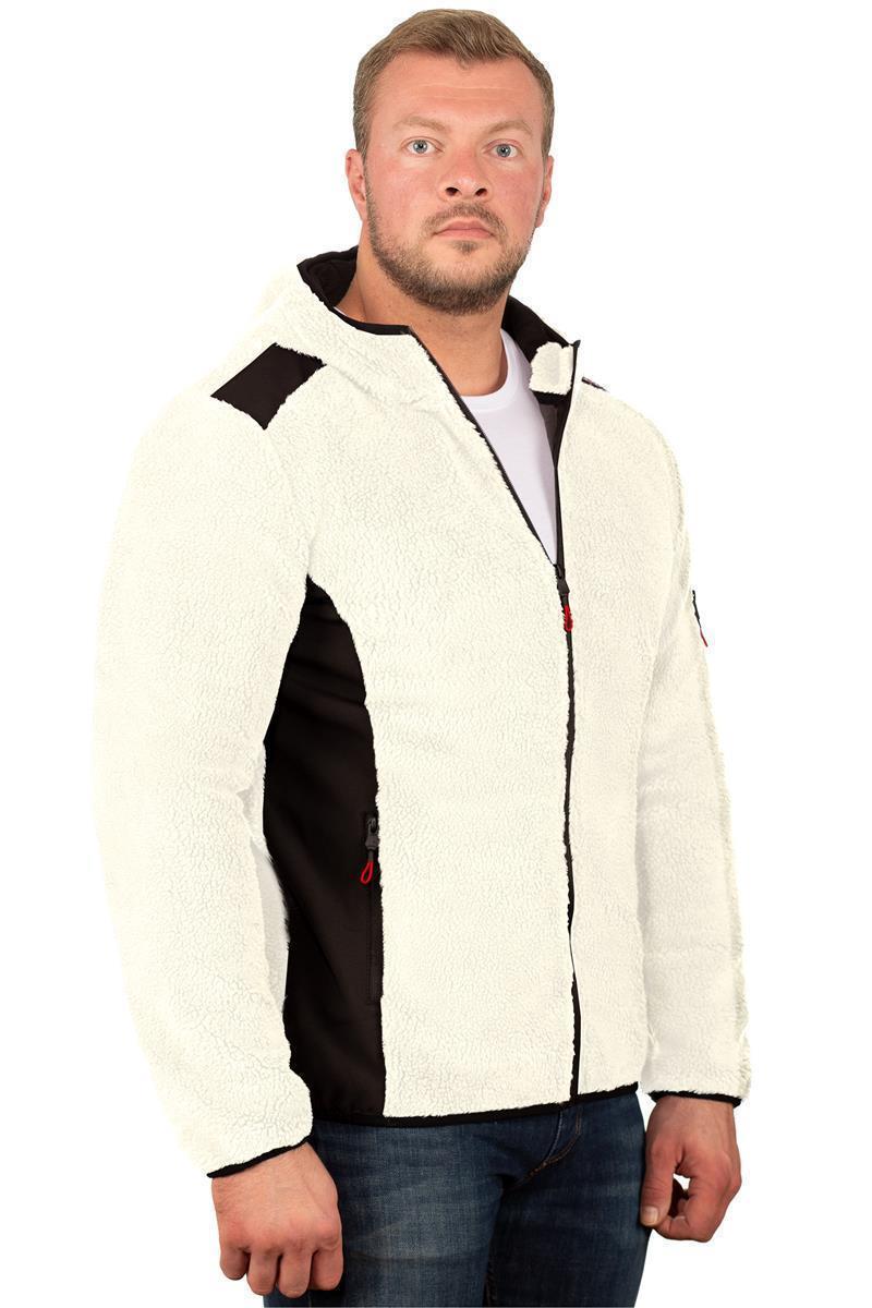 Herren Regular Fit Fleecesjacke tufour - Off White