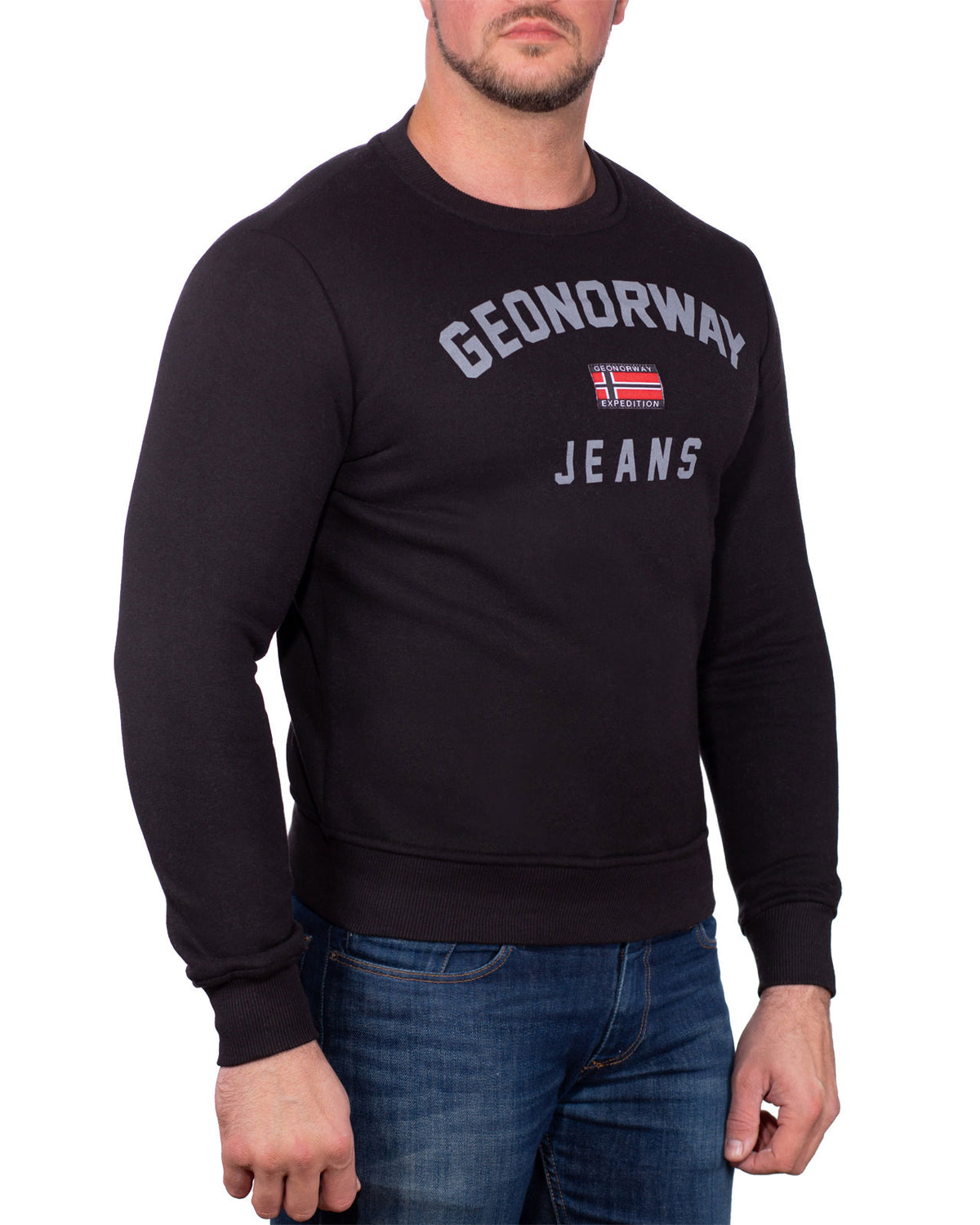 Herren Regular Fit Pullover gassier - Black