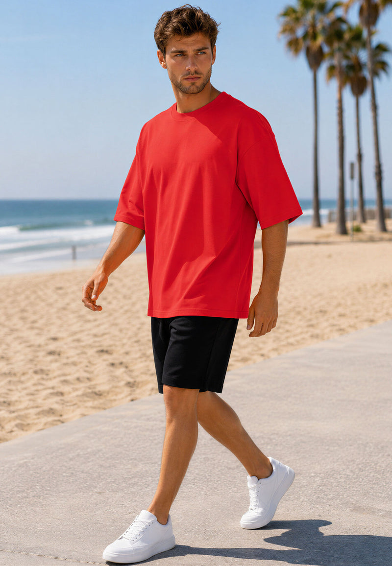 Herren Oversized T-Shirt 25RS070 - Red