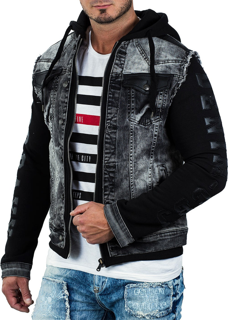 Herren Regular Fit Jacke Denim CJ155 - Black