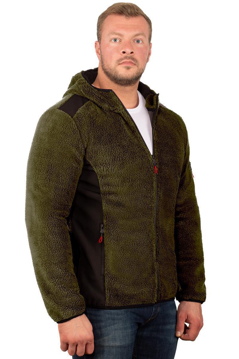 Herren Regular Fit Fleecesjacke tufour - Khaki