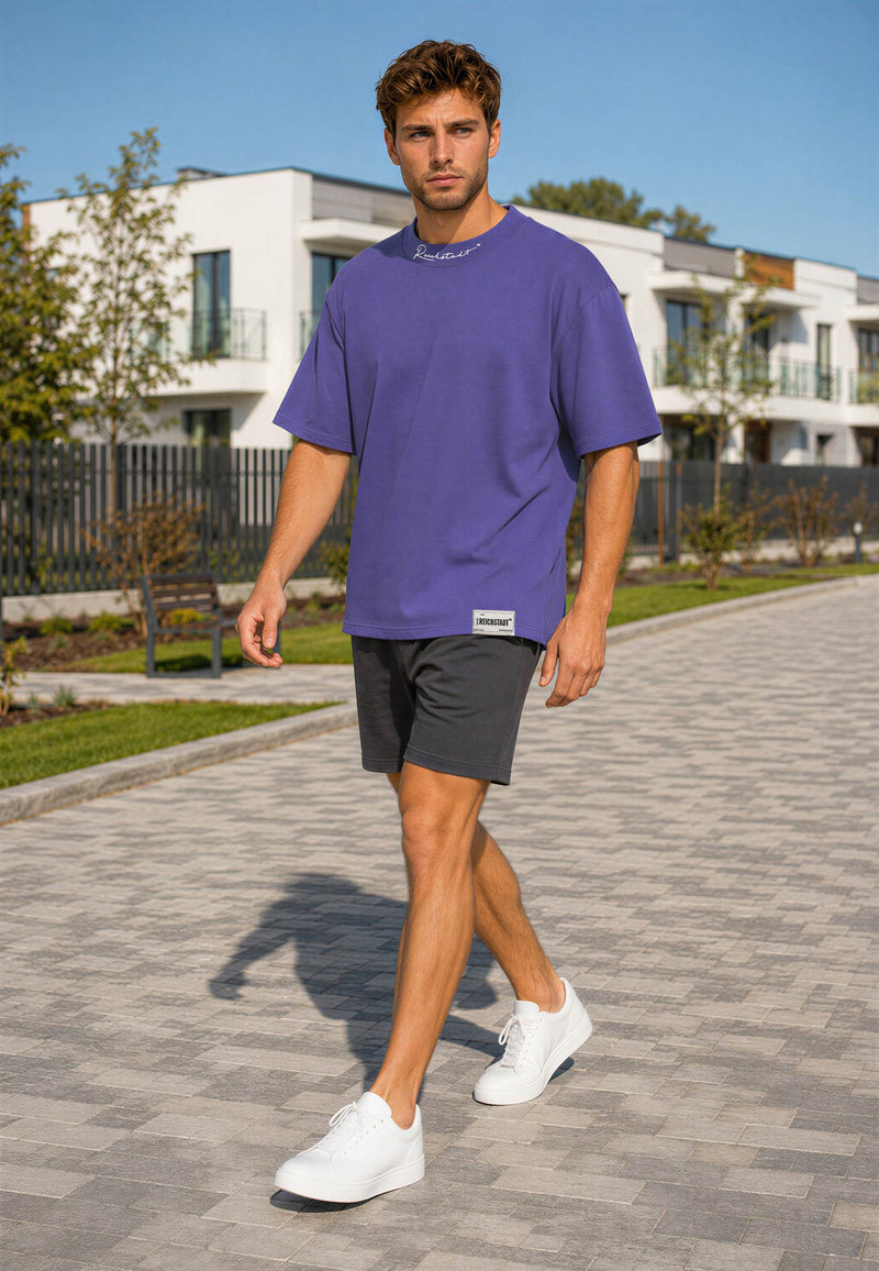 Herren Relaxed Fit T-Shirt 23RS041 - Light Purple