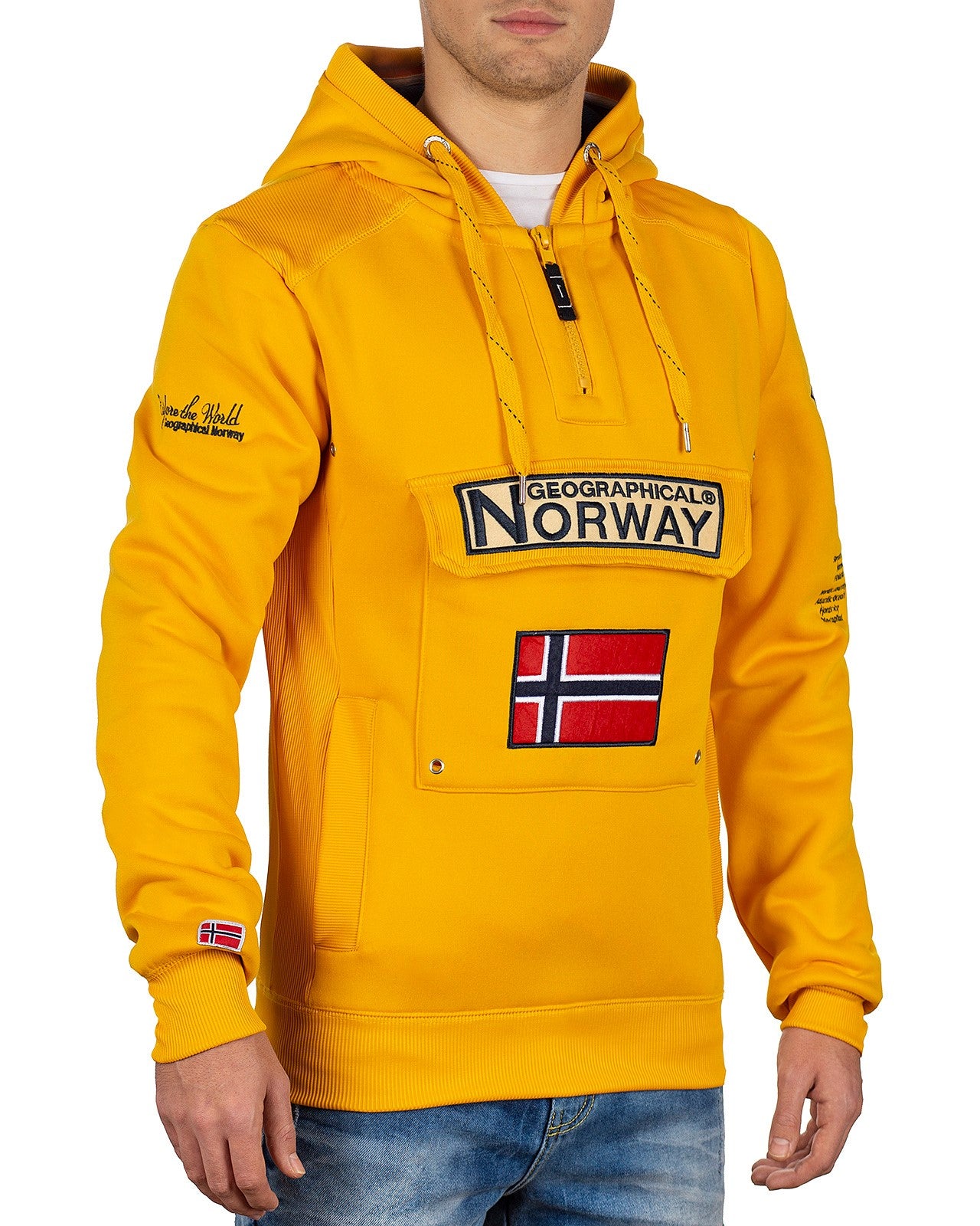 Herren Regular Fit Hoodie gymclass men - Yellow
