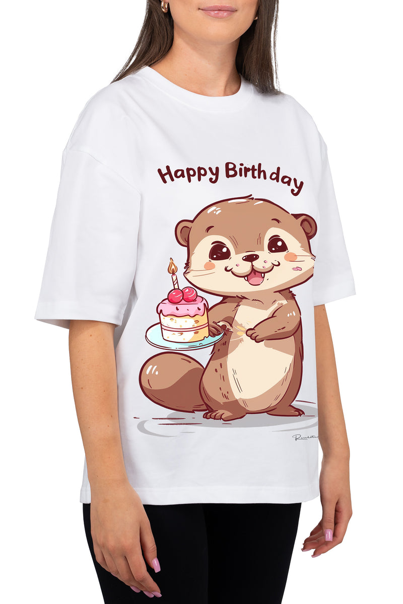 Damen Oversized T-Shirt 24RSW057 - Otterly Birthday