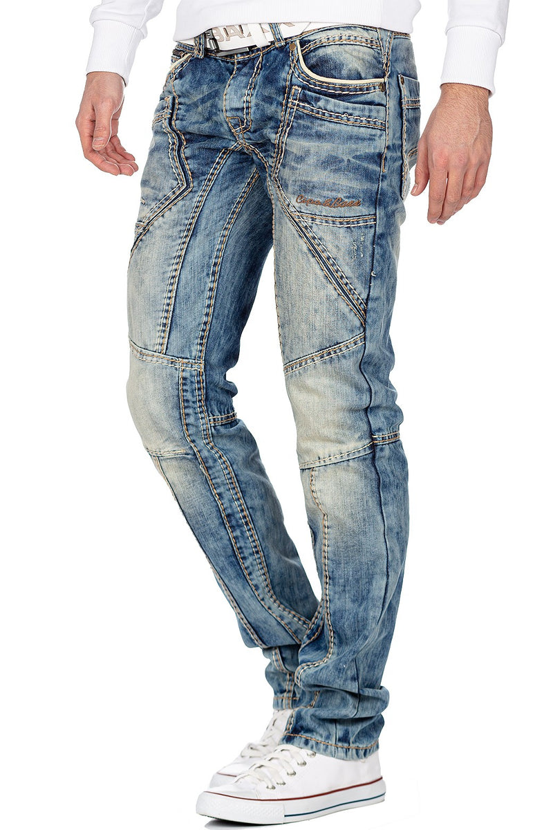 Herren Regular Fit Jeans Stonewashed CD535 - Blue