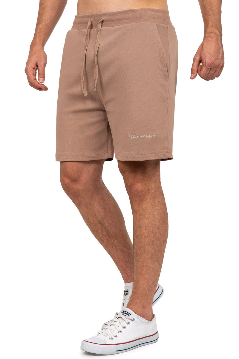 Herren Regular Fit Shorts Marken-Stick 23RS043 - Warm Brown