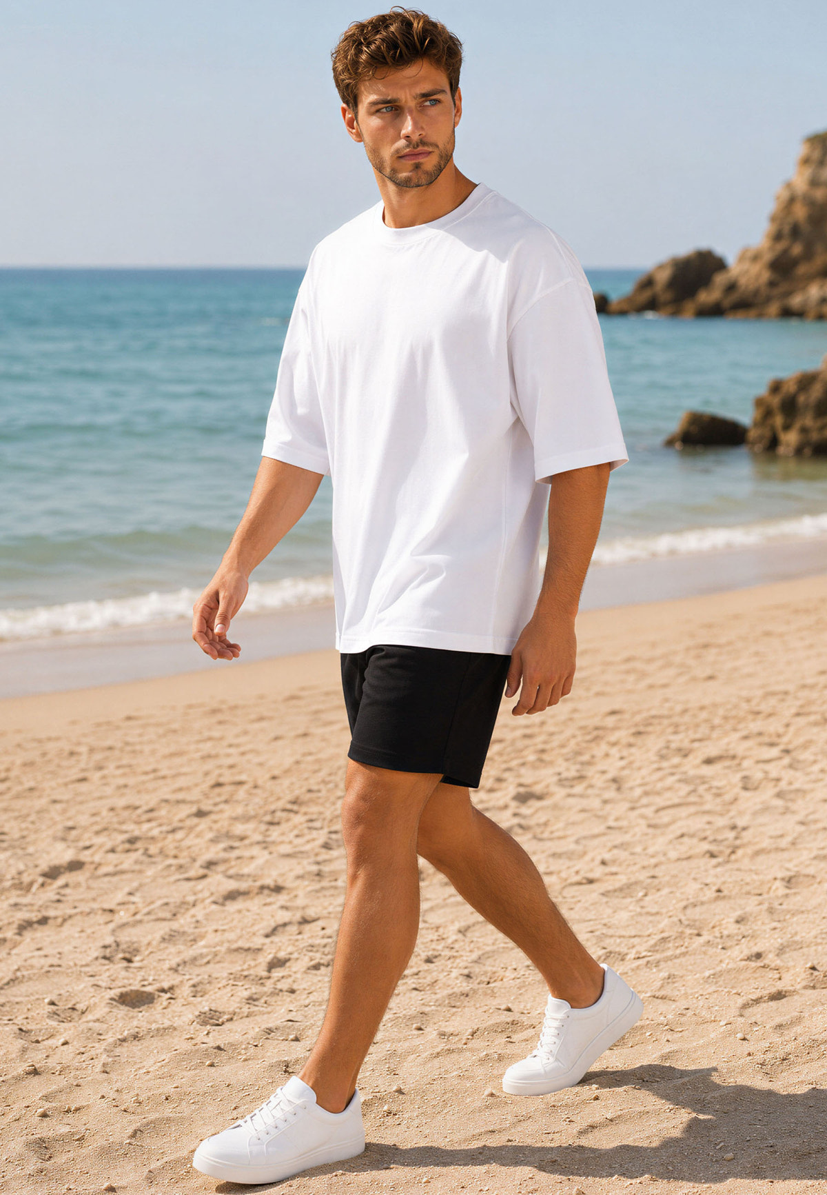 Herren Oversized T-Shirt in White – Reichstadt – Ansicht 3