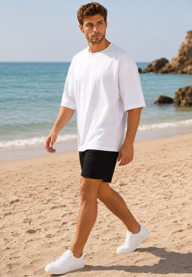 Herren Oversized T-Shirt 25RS070 - White