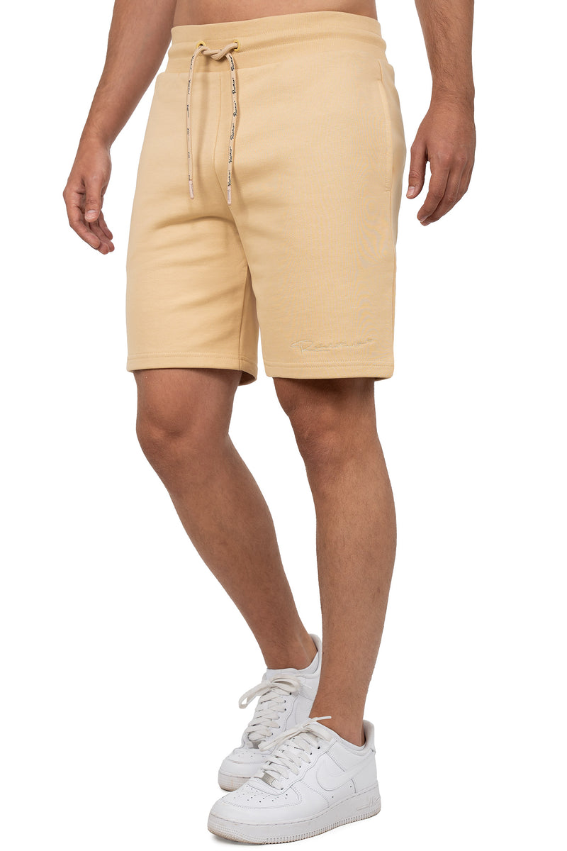 Herren Regular Fit Shorts Marken-Stick 23RS036 - Beige